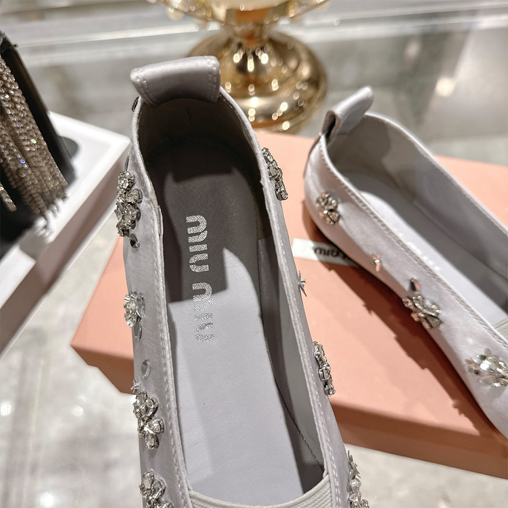 MIUMIU Satin ballerinas