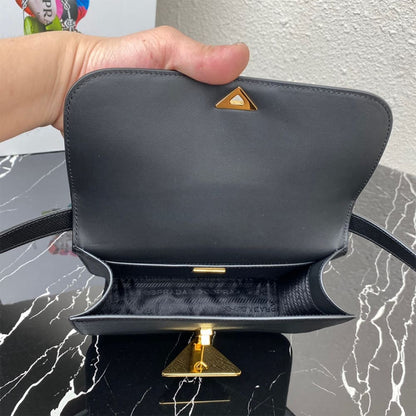 Prada Saffiano leather flap shoulder bag(HIGH-END GRADE)