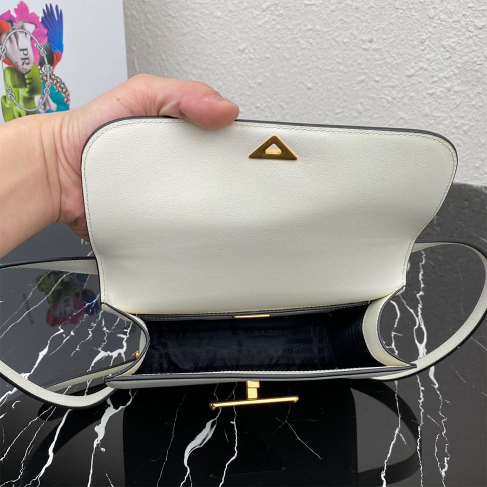 Prada Saffiano leather flap shoulder bag(HIGH-END GRADE)