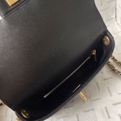 CHANEL Mini Flap with top handle(HIGH-END GRADE)