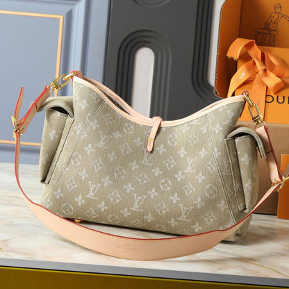 Louis Vuitton Carryall Cargo PM Khaki Denim 33Cm M27623