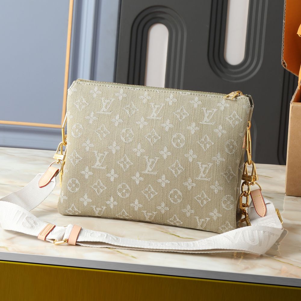 Louis Vuitton Coussin PM Khaki Denim 26Cm M28360