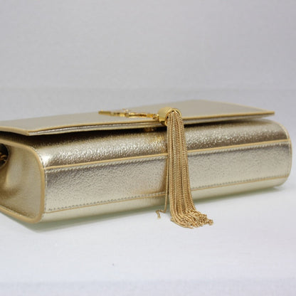 Saint Laurent Kate Chain Wallet With Tassel Yellow Copper 26cm