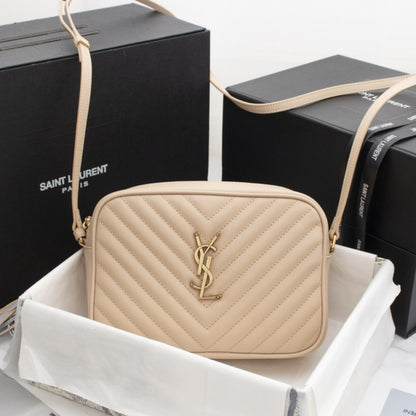 Saint Laurent Lou Camera Bag In Quilted Beige 23Cm 612544DV7072721