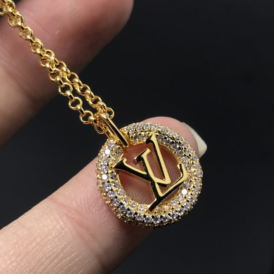 LOUIS VUITTON LOUISE BY NIGHT NECKLACE GOLD M00759