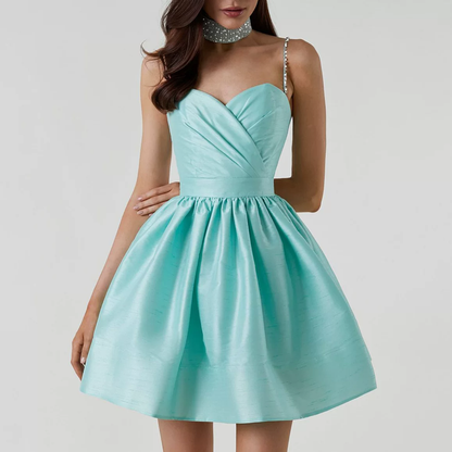 Glamorous A-Line Short Homecoming Dress Beaded Strap Formal Gown TP5776