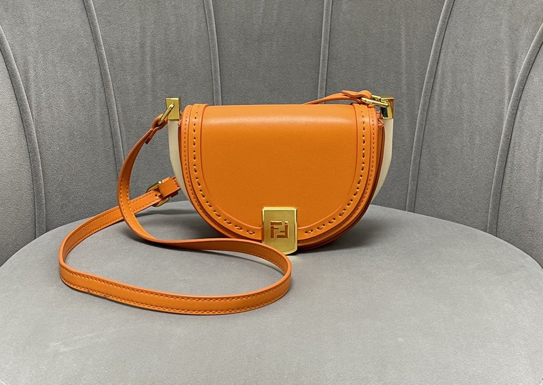 Fendi Moonlight Clementine Orange  Satchel Crossbody Bag