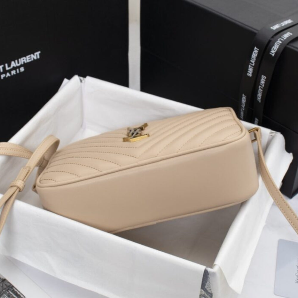 Saint Laurent Lou Camera Bag In Quilted Beige 23Cm 612544DV7072721