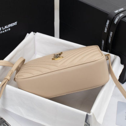 Saint Laurent Lou Camera Bag In Quilted Beige 23Cm 612544DV7072721