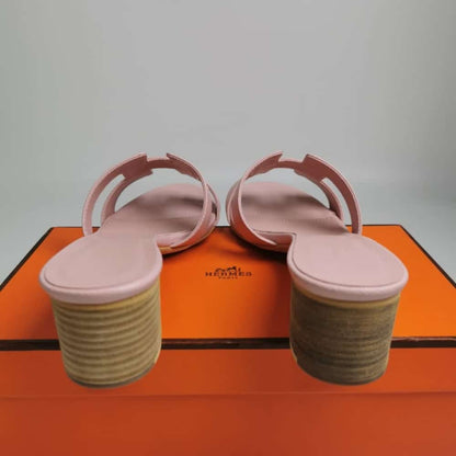 Hermes Oasis Sandals Rose Pale H151215Z VR360
