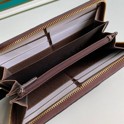 Gucci Ophidia Zip Around Wallet Brown 19Cm 523154 96IWG 8745