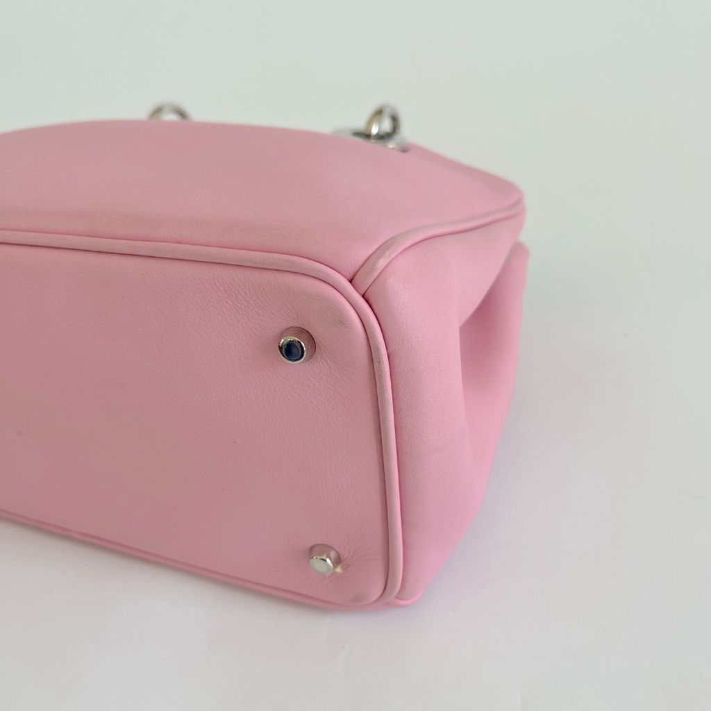 Dior Pink Leather Mini Diorissimo Tote