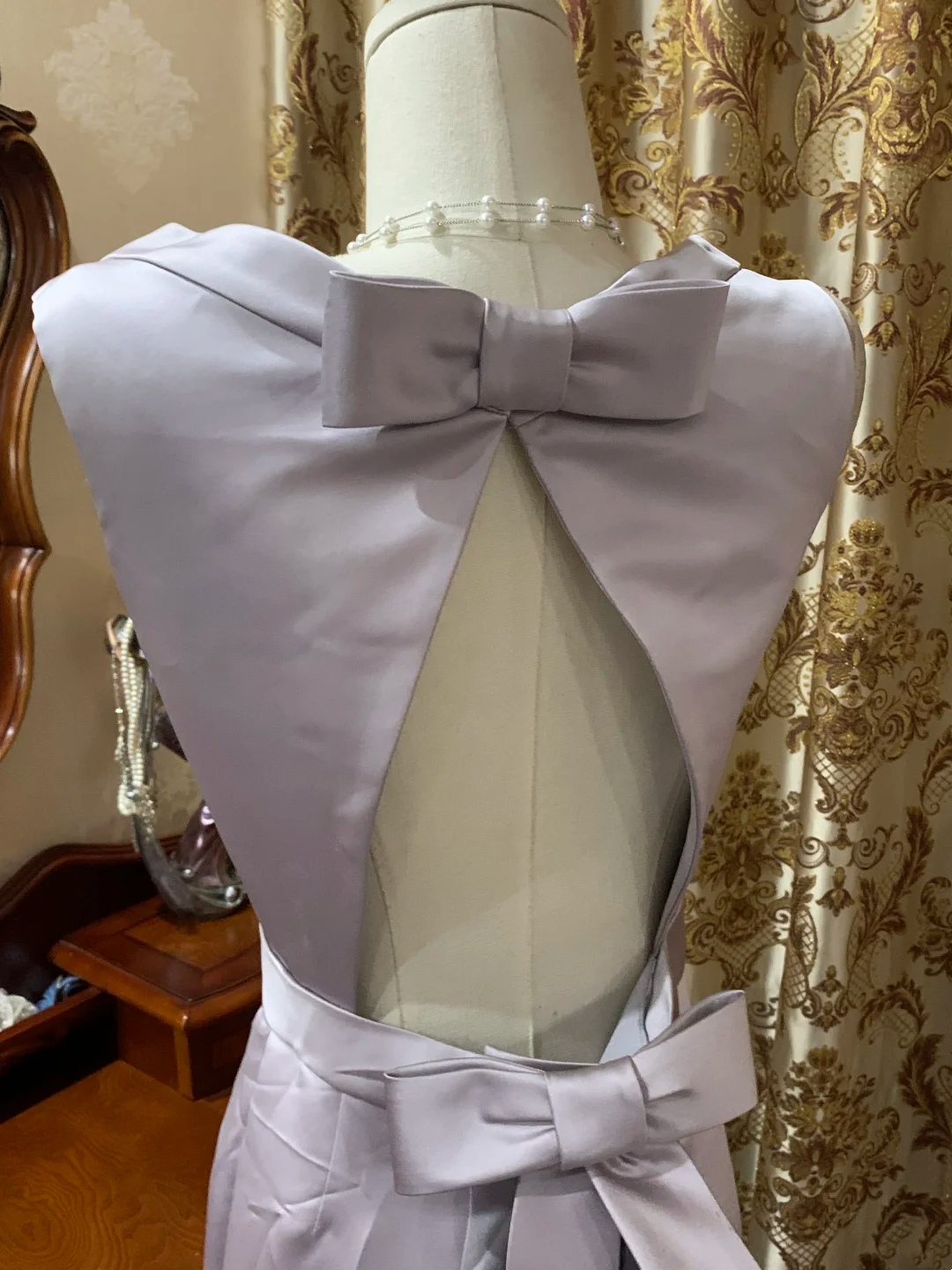 Lavender Sleeveless Waist-Cinched Fitted Mermaid Prom Gown, Evening Formal Dress gh7240