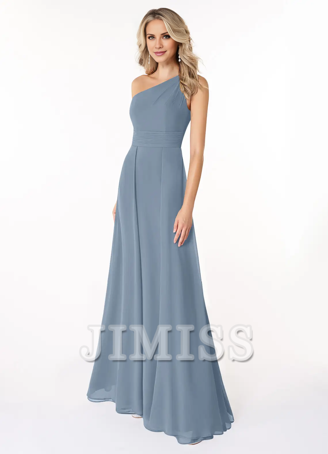 A-line shoulder chiffon dress and floor length bridesmaid dress - Dress