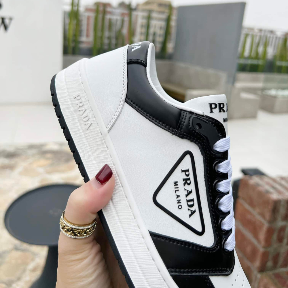 Prada District Leather Sneaker Black White 1E790M 3LJ6 F0964 F 030