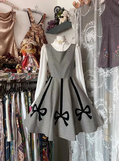 White shirt, grey suspender short suit with a fitted waist, prom dress R7451
