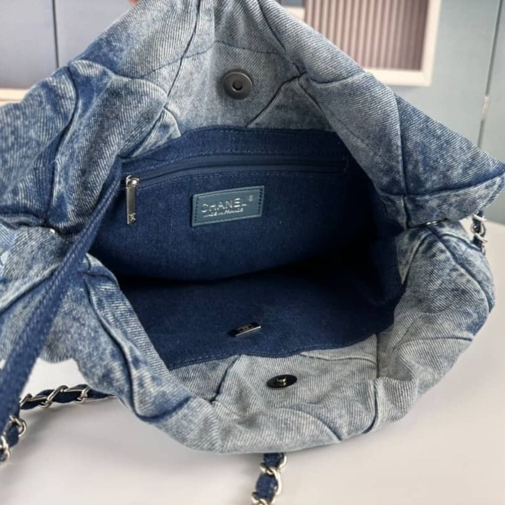 Chanel 22 Handbag Washed Denim 36Cm AS3261 B10439 NM981