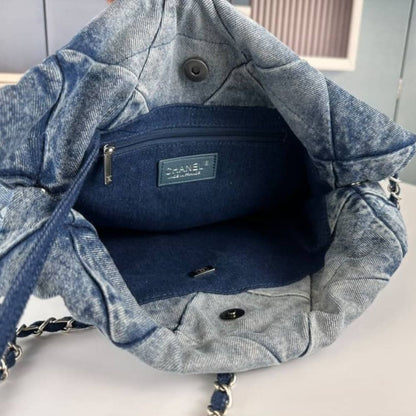 Chanel 22 Handbag Washed Denim 36Cm AS3261 B10439 NM981