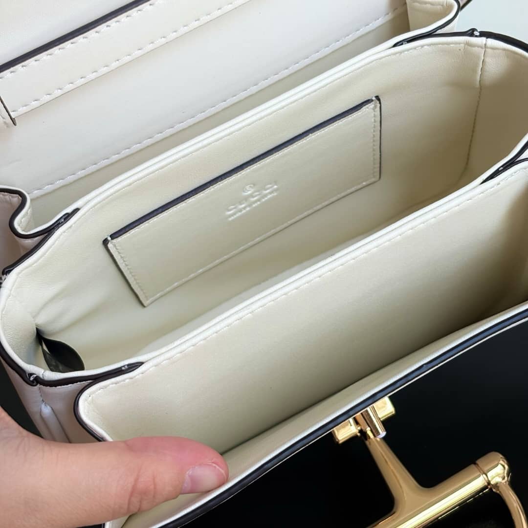 Gucci Siena Small Top Handle Bag Ivory Leather 19Cm