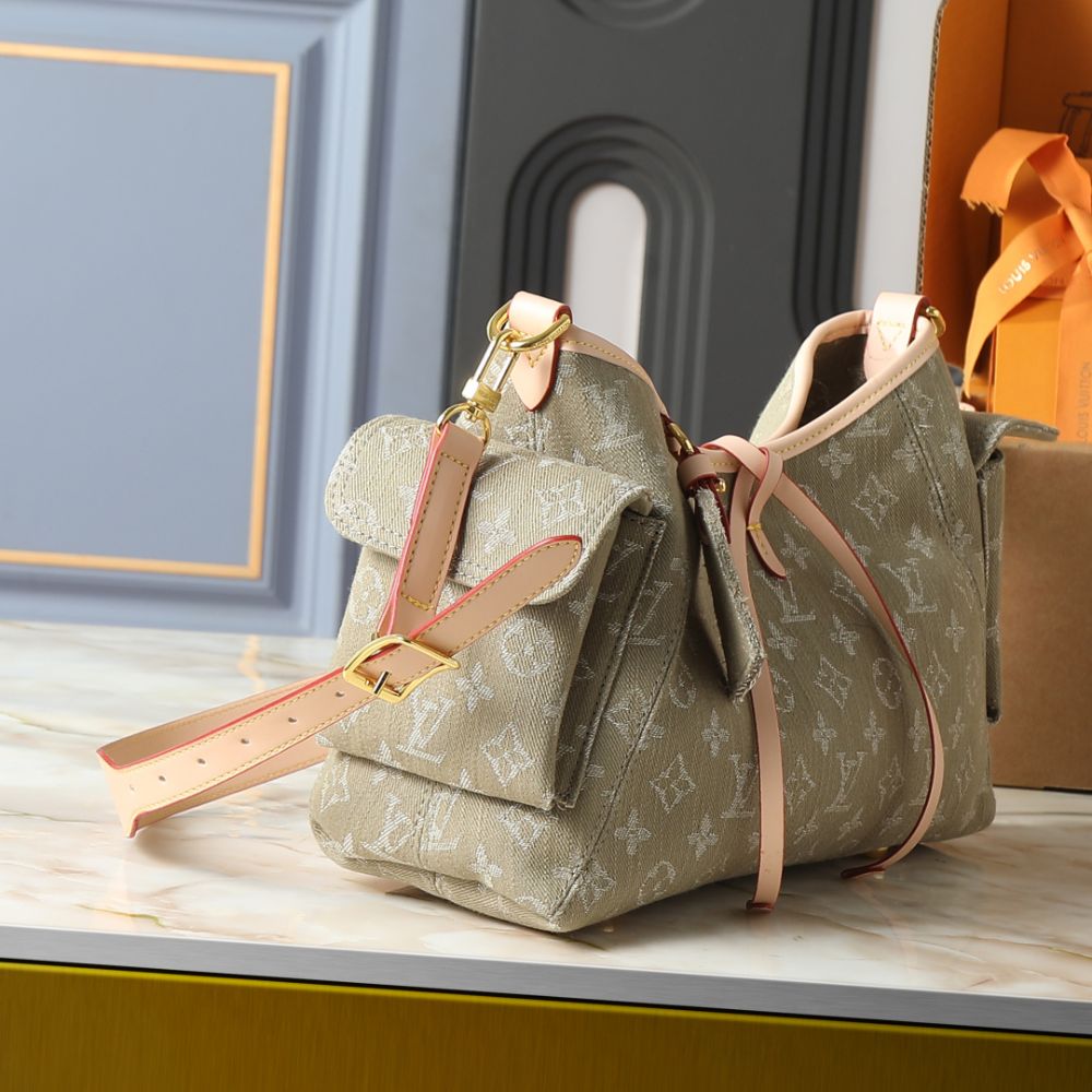 Louis Vuitton Carryall Cargo PM Khaki Denim 33Cm M27623