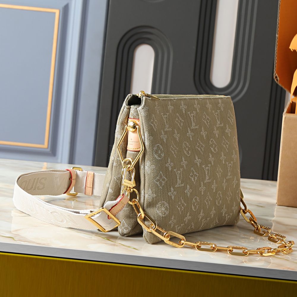 Louis Vuitton Coussin PM Khaki Denim 26Cm M28360