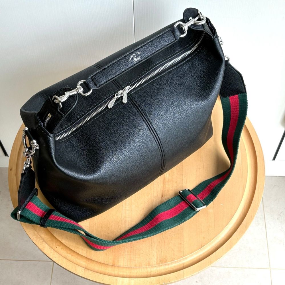 Gucci Brera Medium Crossbody Bag Black 33Cm 866938 AAGDQ 1053