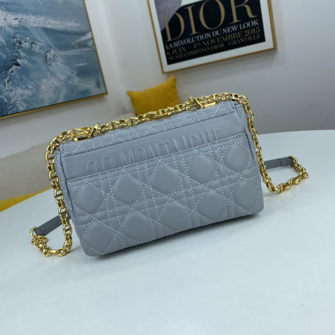 Dior Small Dior Caro Bag Black Supple Cannage Calfskin Women