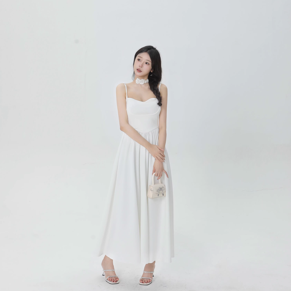 New Fashion Starry Sky Blue Spaghetti Strap Dress Elegant Banquet Dress TP2882