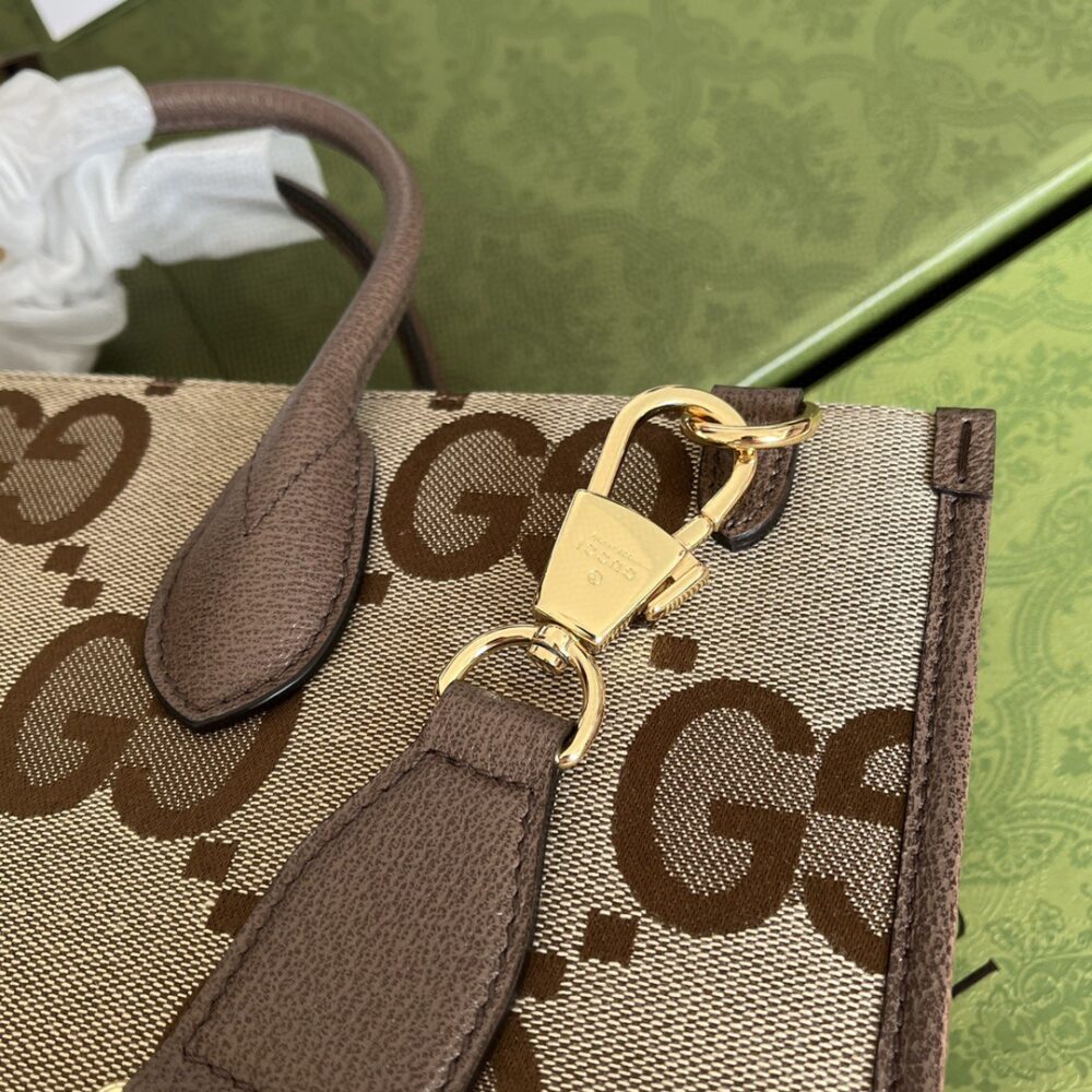Gucci Tote Bag With Jumbo Camel And Ebony Jumbo GG Canvas 37cm ‎678839 UKMDG 2570