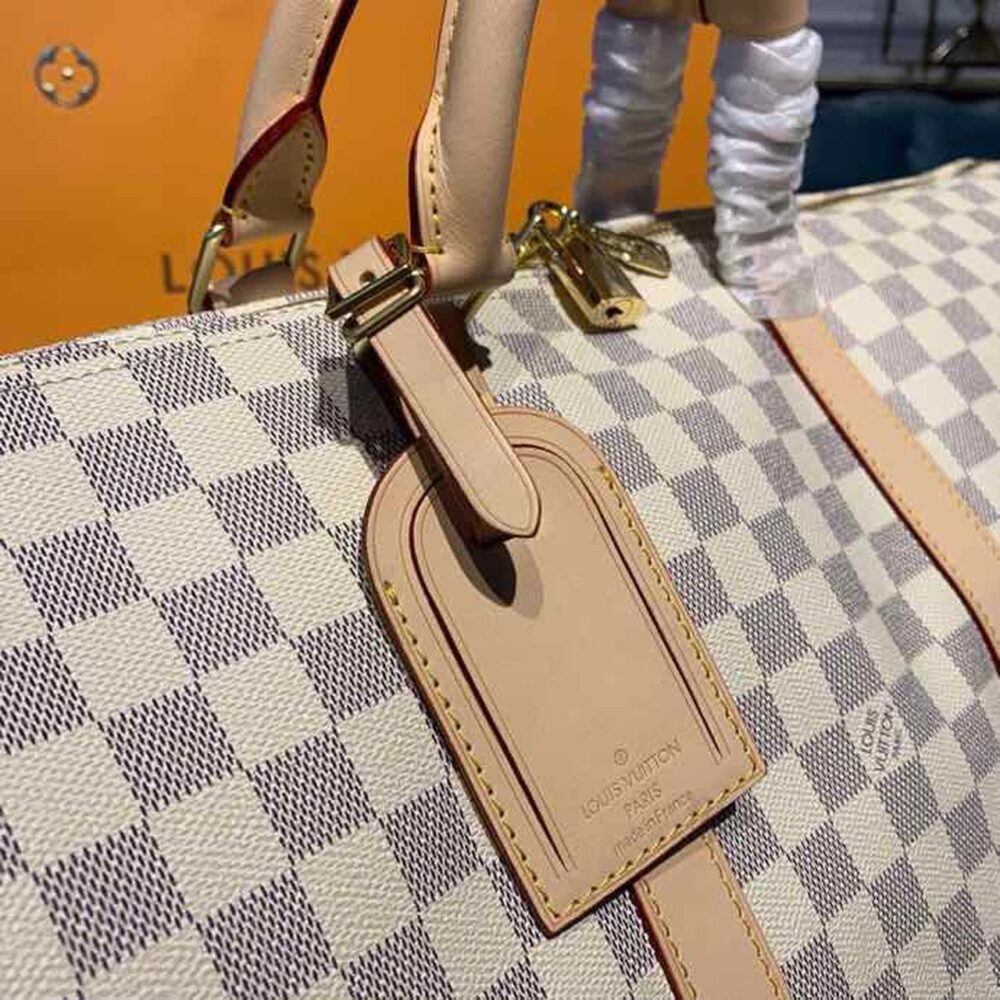 Louis Vuitton Keepall Bandouliere 55 Damier Azur Canvas 55Cm LV N41429