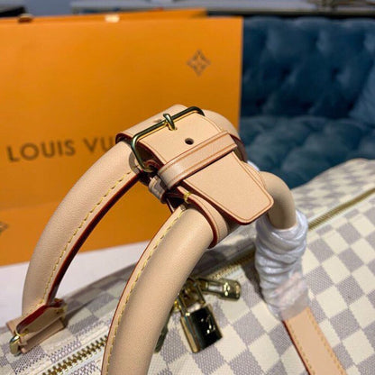 Louis Vuitton Keepall Bandouliere 55 Damier Azur Canvas 55Cm LV N41429