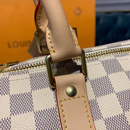 Louis Vuitton Keepall Bandouliere 55 Damier Azur Canvas 55Cm LV N41429
