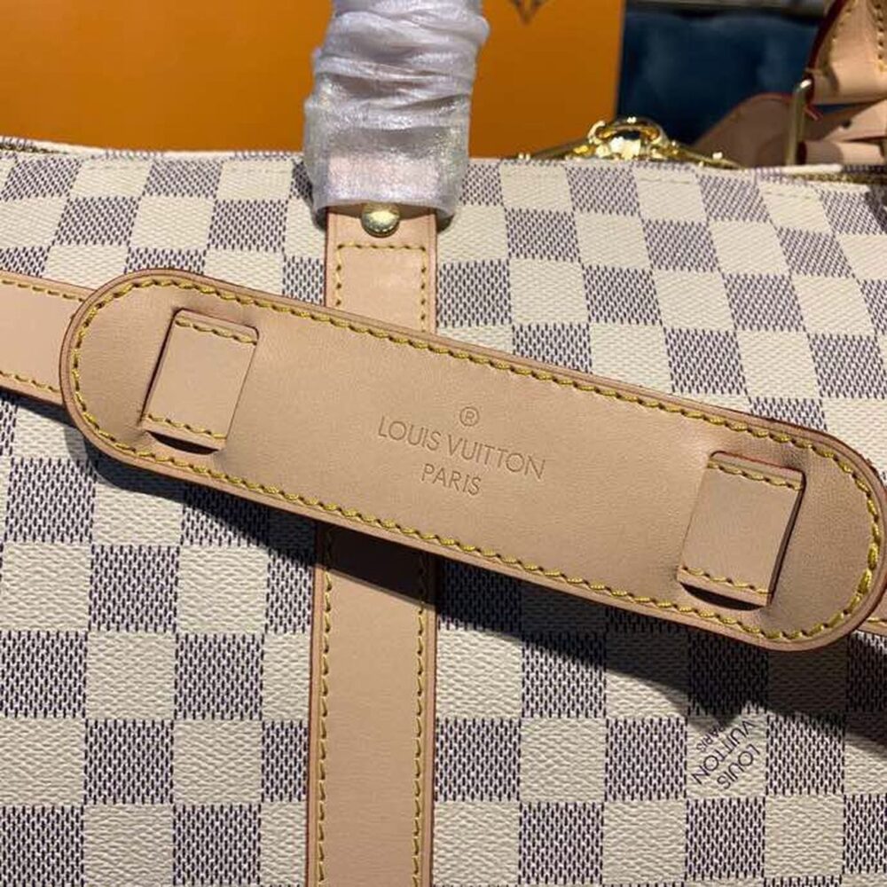 Louis Vuitton Keepall Bandouliere 55 Damier Azur Canvas 55Cm LV N41429