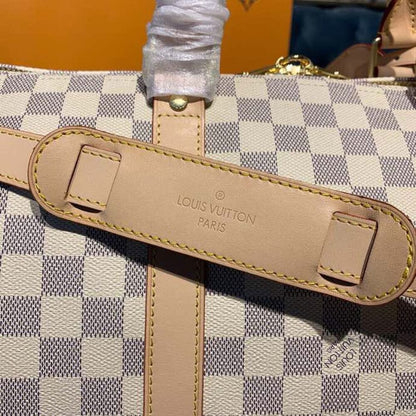 Louis Vuitton Keepall Bandouliere 55 Damier Azur Canvas 55Cm LV N41429