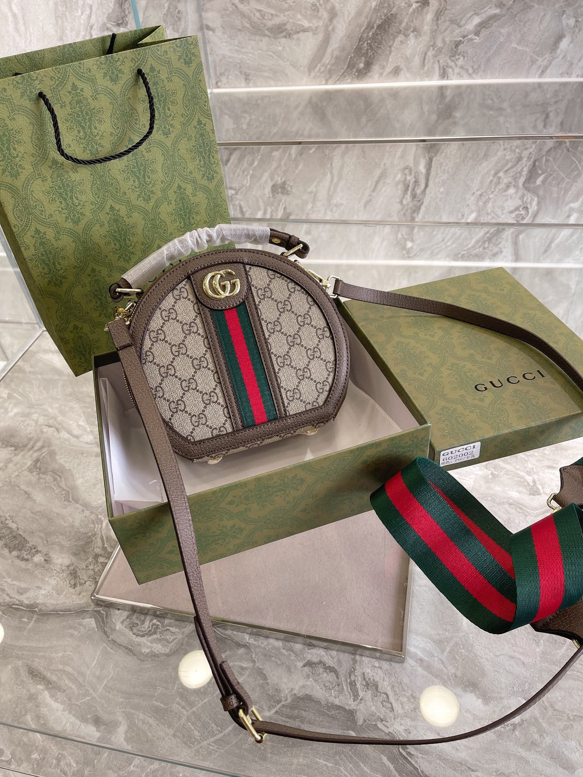 Gucci Ophidia GG mini round Shoulder bag women