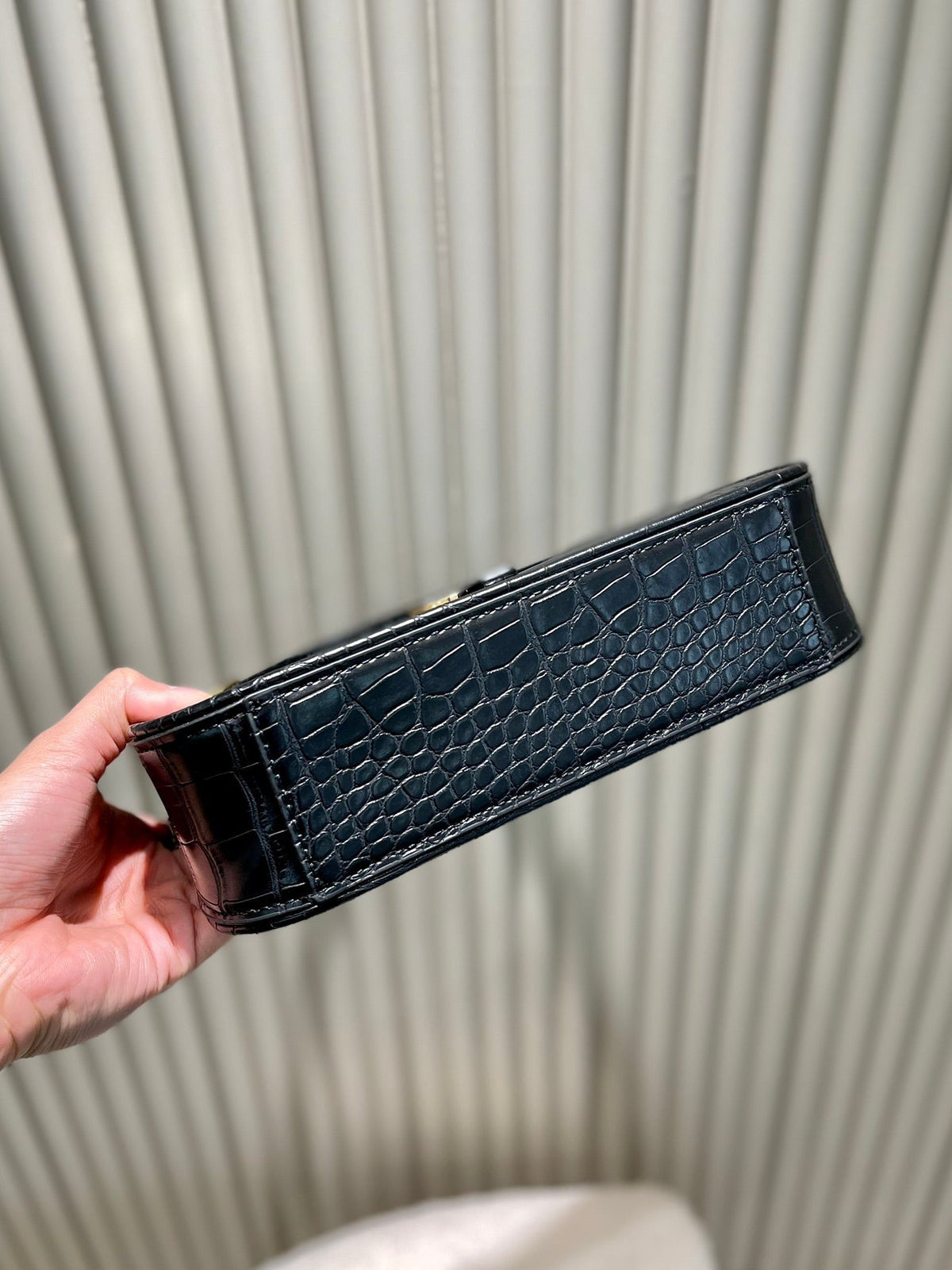 Ysl Hobo Bag Crocodile Embossed