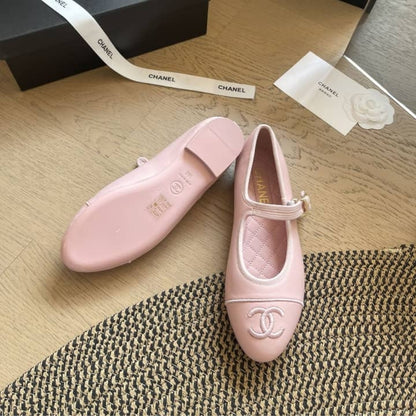 Chanel Mary Jane Ballet Flat Ligh Pink