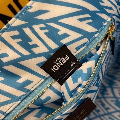 Fendi Tote Bag with FF Vertigo Print – Blue – Totes