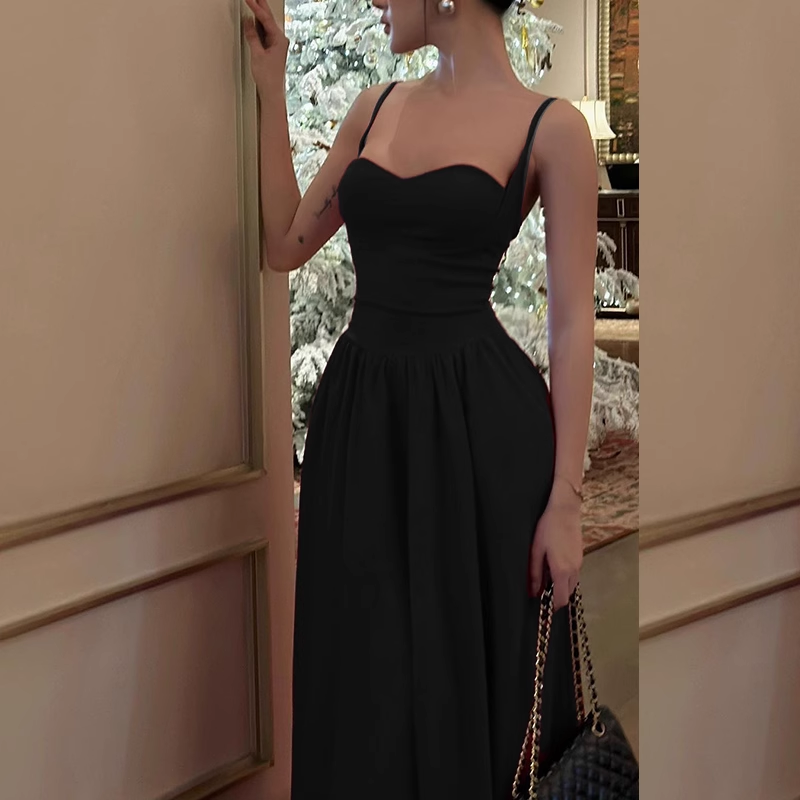 New Fashion Starry Sky Blue Spaghetti Strap Dress Elegant Banquet Dress TP2882