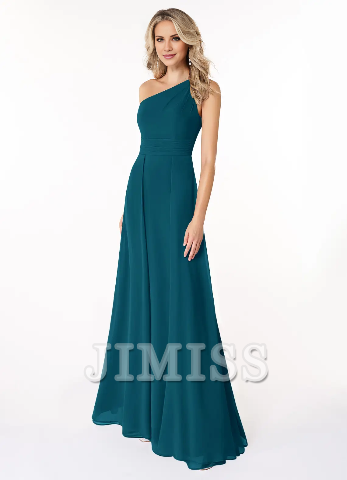 A-line shoulder chiffon dress and floor length bridesmaid dress - Dress