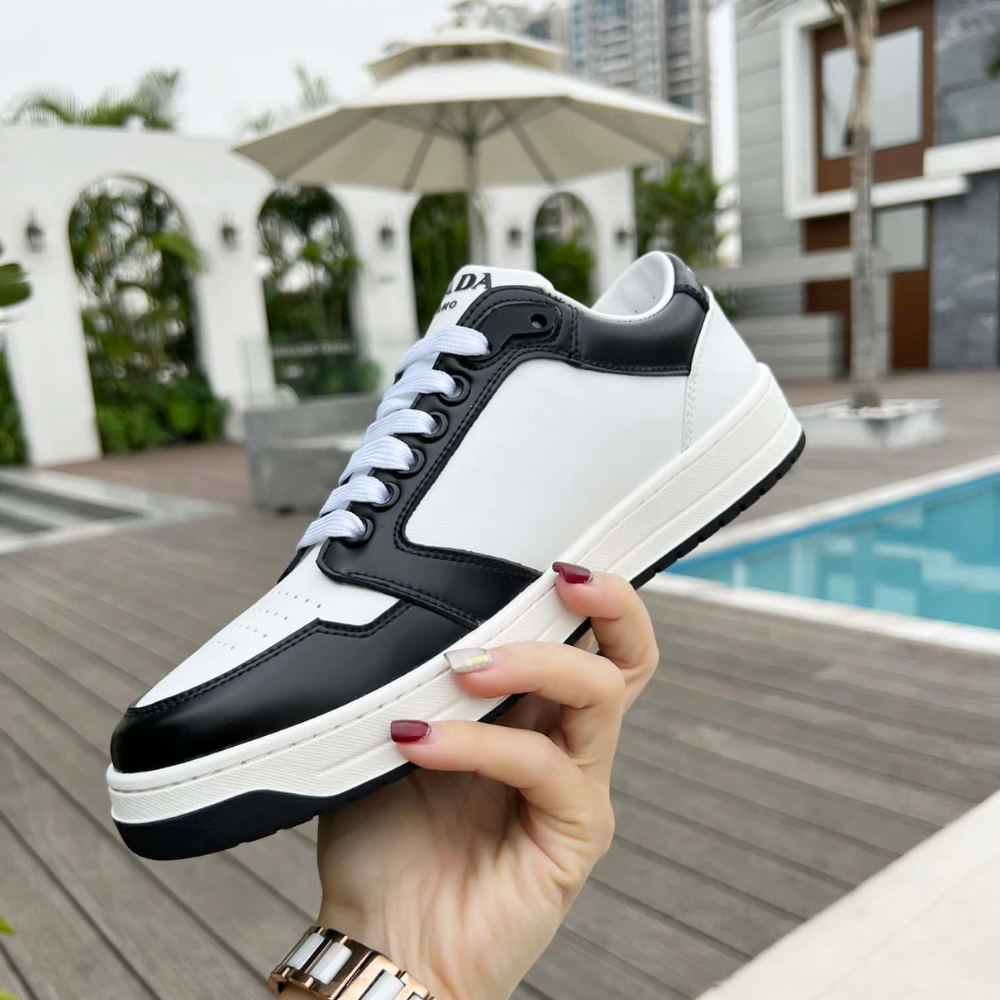 Prada District Leather Sneaker Black White 1E790M 3LJ6 F0964 F 030