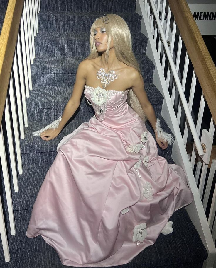 Sweet Pink A Line Prom Dress,Satin Pearls Ball Gown Evening Dress cc2655