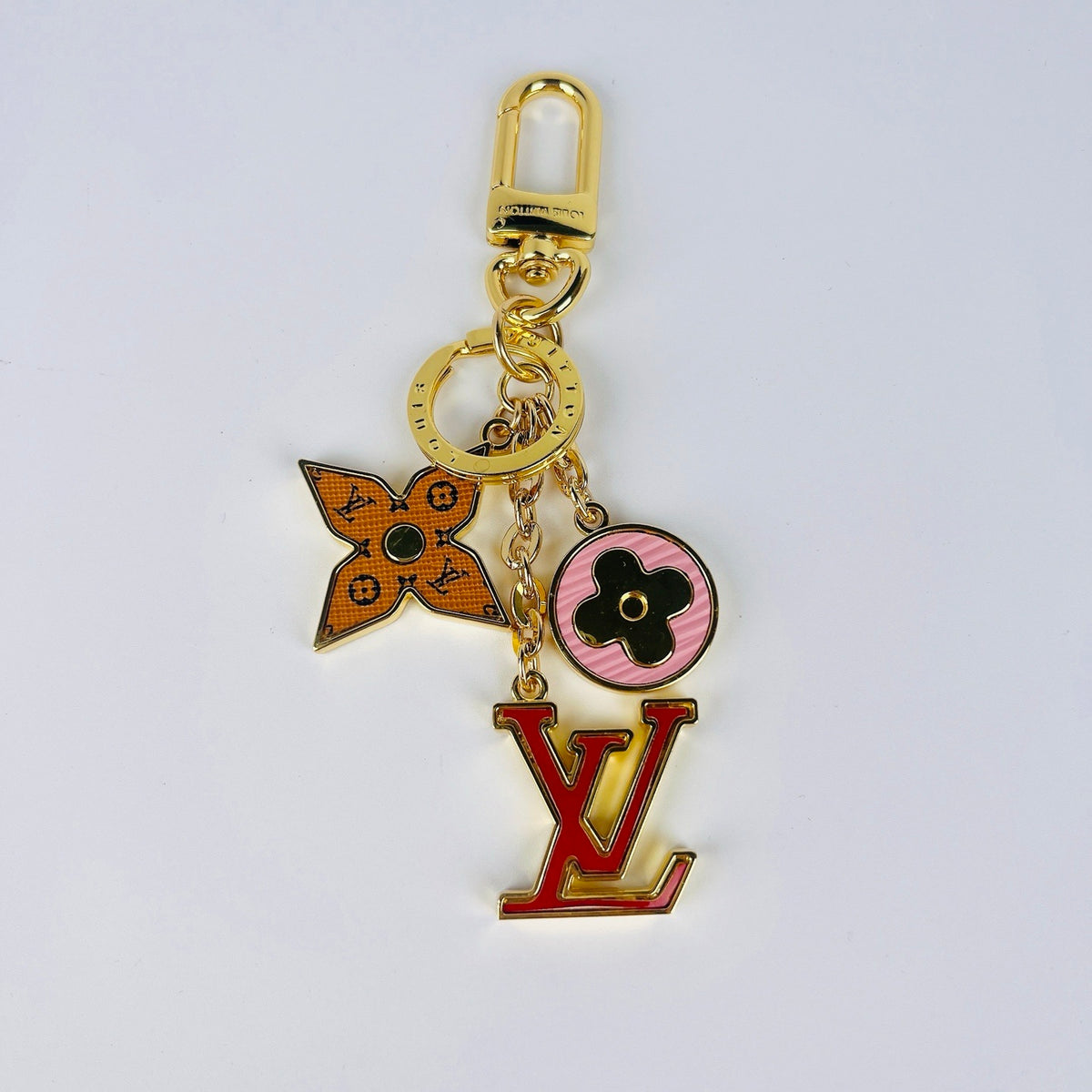 Louis Vuitton Lv Logo Bag Charms Key Holder