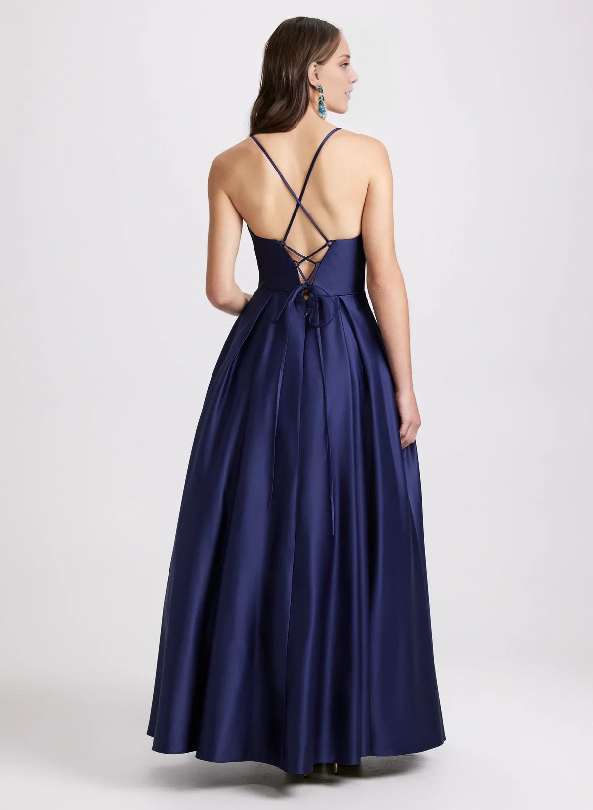 A-line Sweetheart Collar Off Shoulder Sleeveless Thin Shoulder Strap Off Back and Floor length Prom Dress
