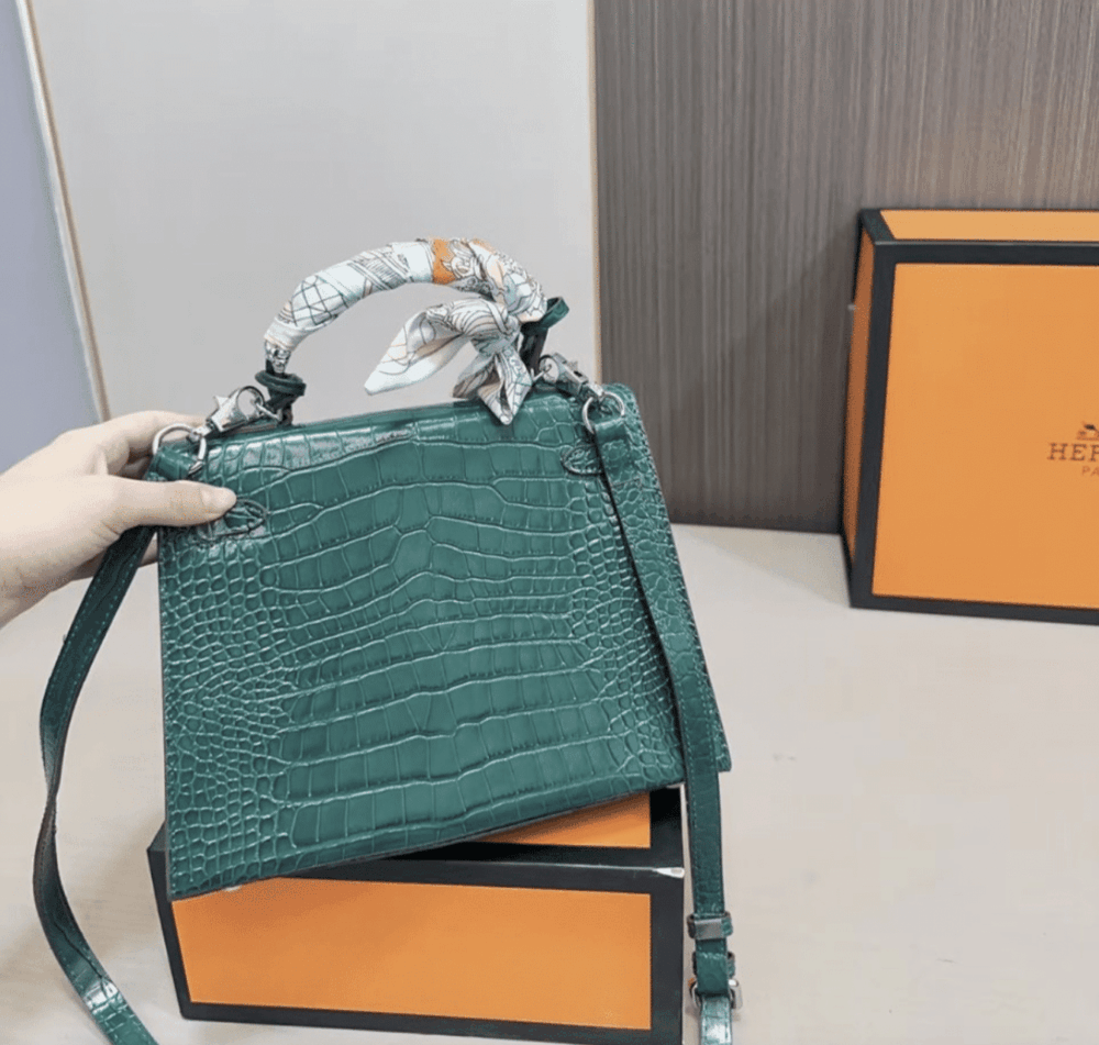 Hermès Kelly 25 Alligator Vert Emerald 25Cm
