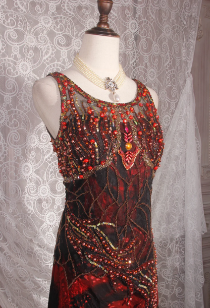 Charming Sleeveless Chiffon Beaded Mermaid Long Party Dress Birthday Prom Gown