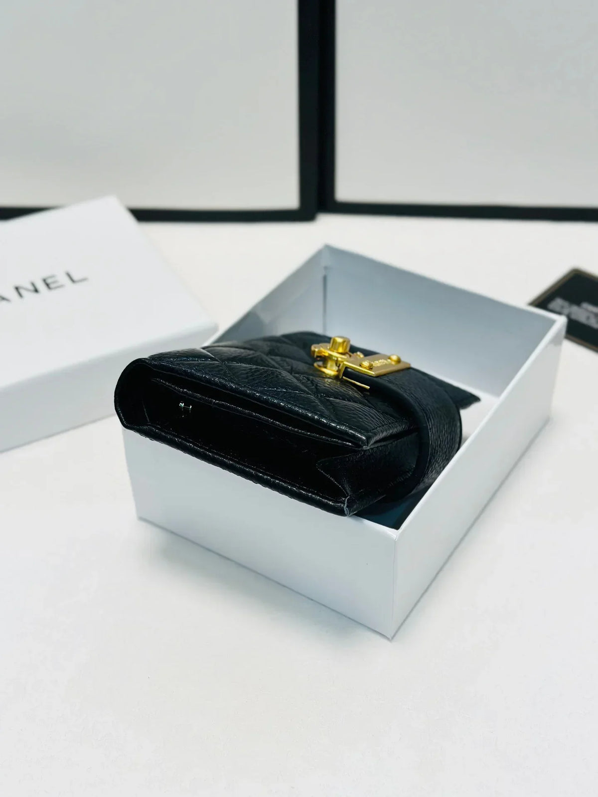 Gucci Black Short Wallet Mini Purse - 12x10cm