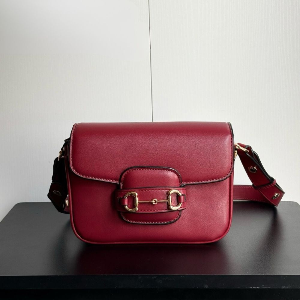 Gucci Horsebit 1955 Aura Mini Shoulder Bag Red 19Cm