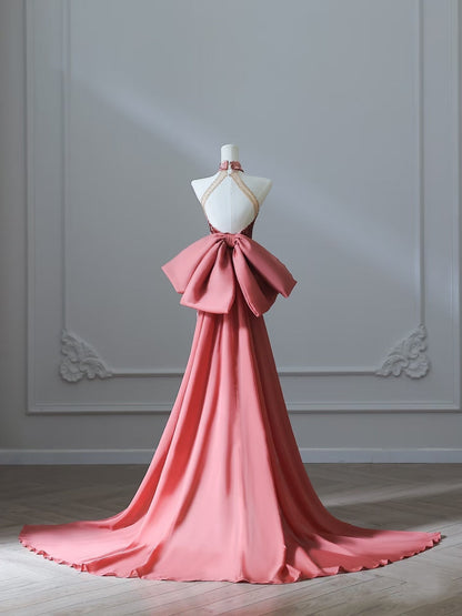 Sexy Mermaid High Neckline Velvet Long Prom Dresses Evening Gowns