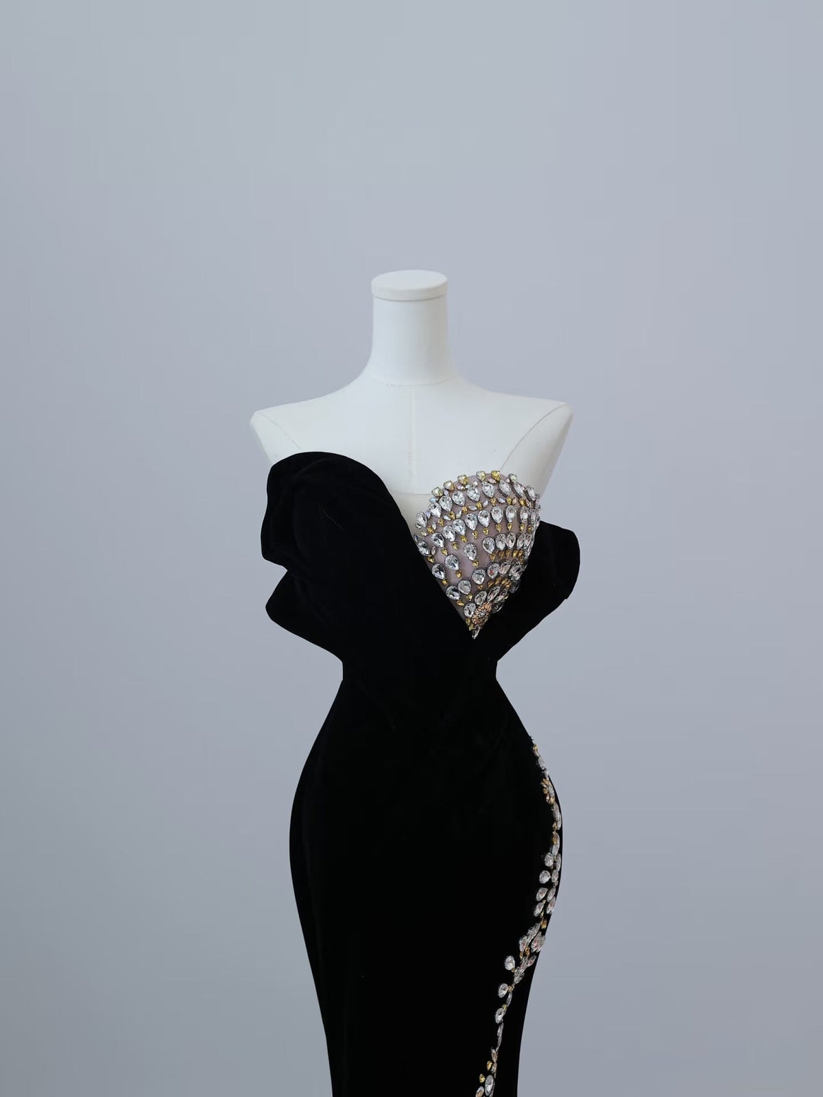 Sexy Mermaid Sweetheart Black Long Prom Dresses Evening Gowns